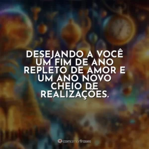Desejando a você um fim de ano repleto de amor e um ano novo cheio de realizações.