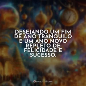 Desejando um fim de ano tranquilo e um ano novo repleto de felicidade e sucesso.