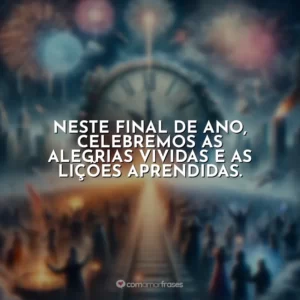Neste final de ano, celebremos as alegrias vividas e as lições aprendidas.