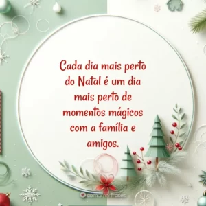 Cada dia mais perto do Natal é um dia mais perto de momentos mágicos com a família e amigos.