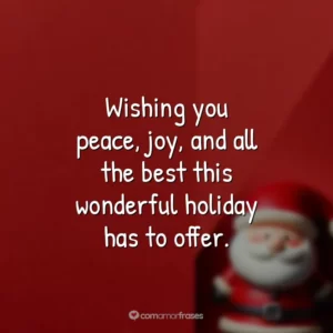 Wishing you peace, joy, and all the best this wonderful holiday has to offer.
