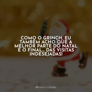 Como o Grinch, eu também acho que a melhor parte do Natal é o final… das visitas indesejadas!