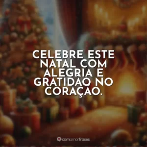 Celebre este Natal com alegria e gratidão no coração.