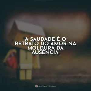 A saudade é o retrato do amor na moldura da ausência.