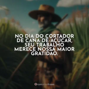 No Dia do Cortador de Cana-de-Açúcar, seu trabalho merece nossa maior gratidão.