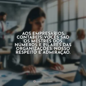 Aos empresários contábeis: vocês são os mestres dos números e pilares das organizações. Nosso respeito e admiração.