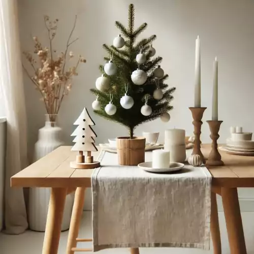 decoracao natal minimalista arvore pequena