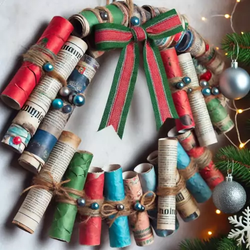 enfeites de natal reciclagem guirlanda
