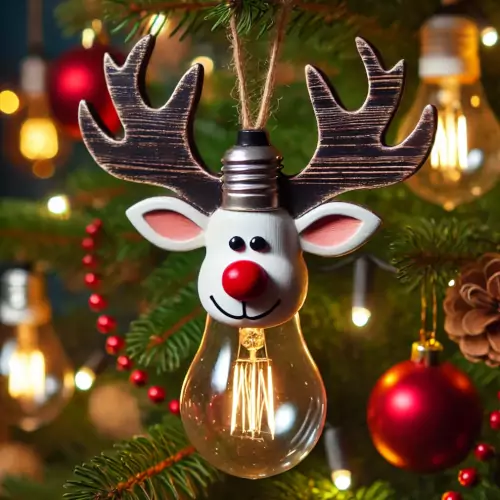 enfeites de natal reciclagem lampada