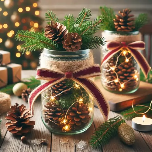 enfeites de natal reciclagem pinhas