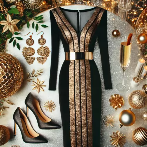 looks de ano novo preto e dourado