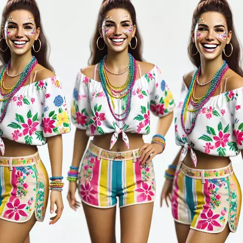 looks femininos carnaval florido