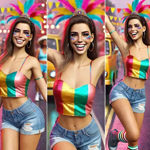 looks femininos carnaval penas simples