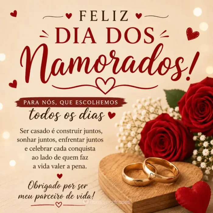 Frases Curtas para o Dia dos Namorados Casados